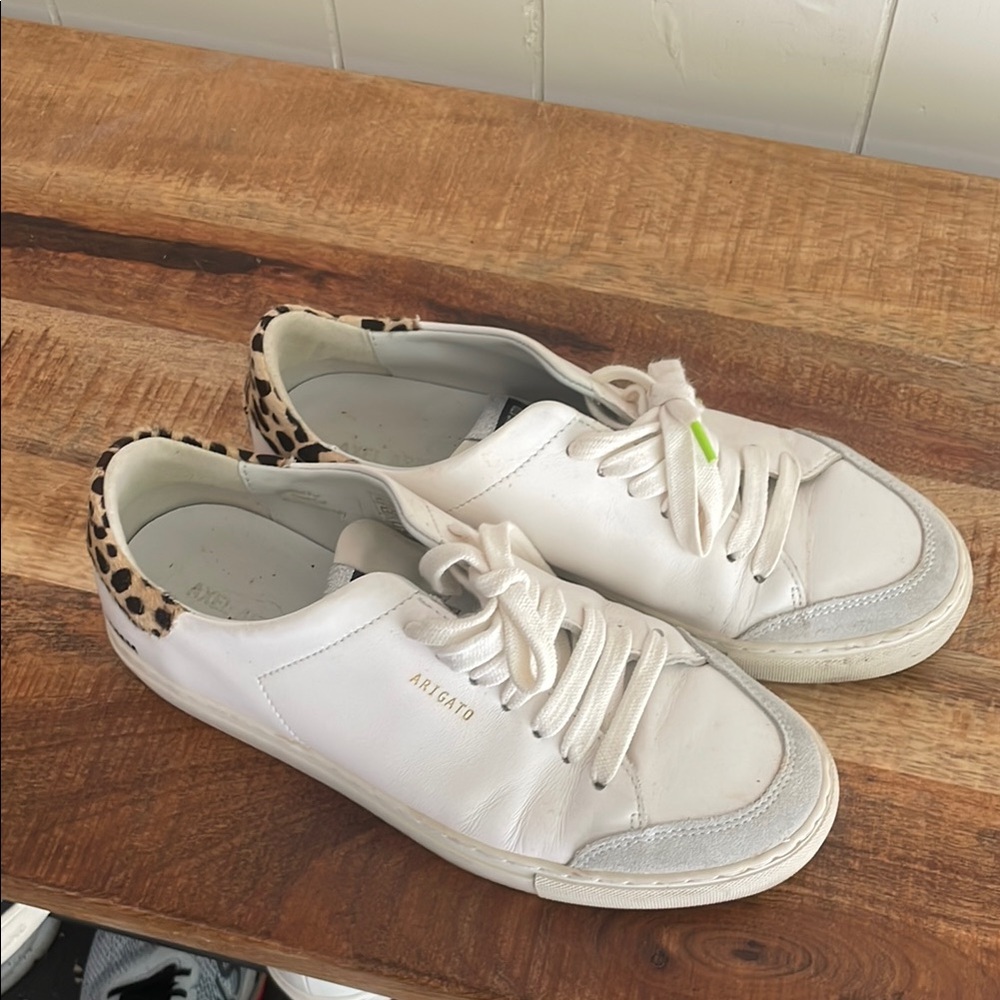 Axel Arigato White and Brown Sneakers with Minimalist Design